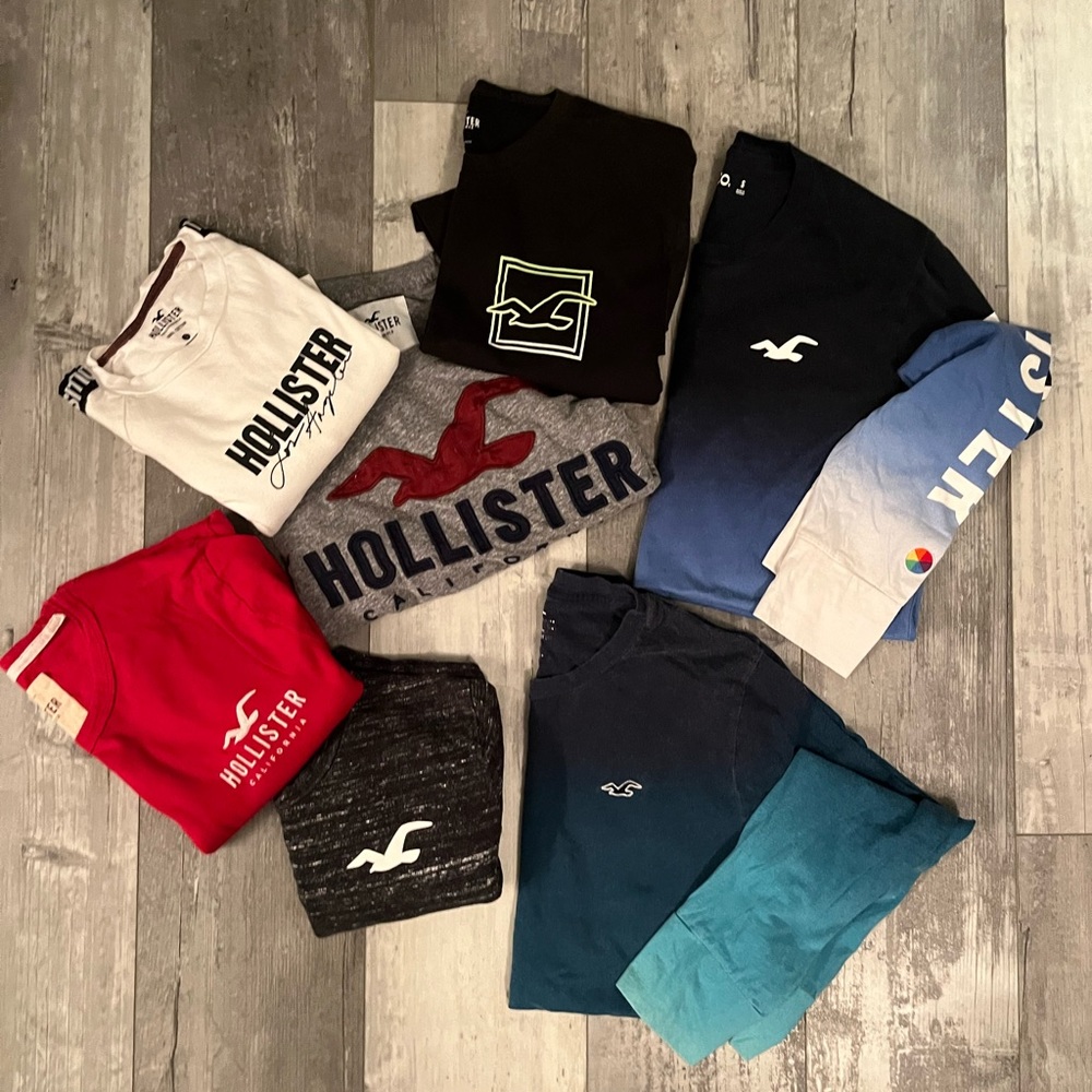 Men’s 7-pack of Hollister Long-Sleeve Tees in Small (S)